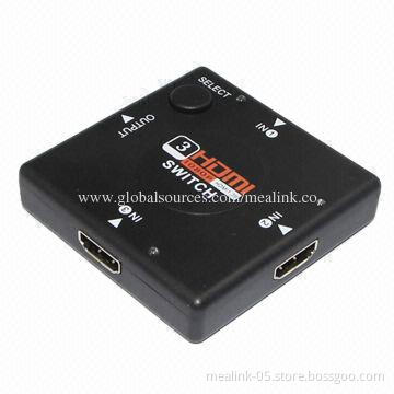 3x1 HDMI Switcher, Supports 1,080P Resolution